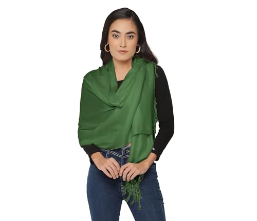 ALLEN & MATE Handcrafted Soft Pashmina Shawl Scarf Wrap Stole for Women in Solid Colors