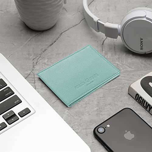 ALLEN & MATE Genuine Leather Bus Pass Travel Card Holder/Driving License Oyster, Minimalist Wallet Credit Card Holder