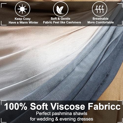 ALLEN & MATE Handcrafted Soft Pashmina Shawl Scarf Wrap Stole for Women in Solid Colors