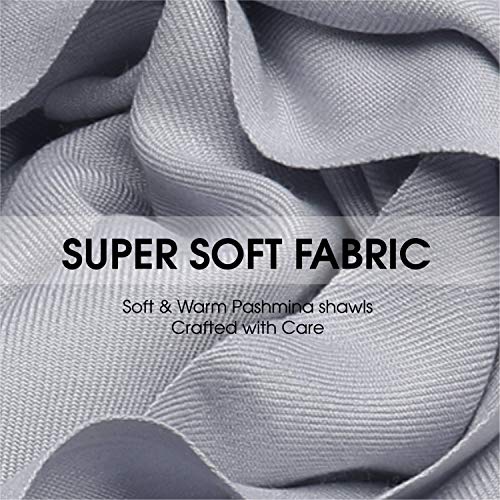 ALLEN & MATE Handcrafted Soft Pashmina Shawl Scarf Wrap Stole for Women in Solid Colors