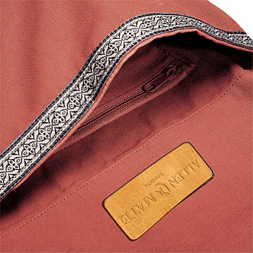 ALLEN & MATE Large Yoga Mat Bag with Side Pocket and Zipper Pocket, Fit Most Size Mats