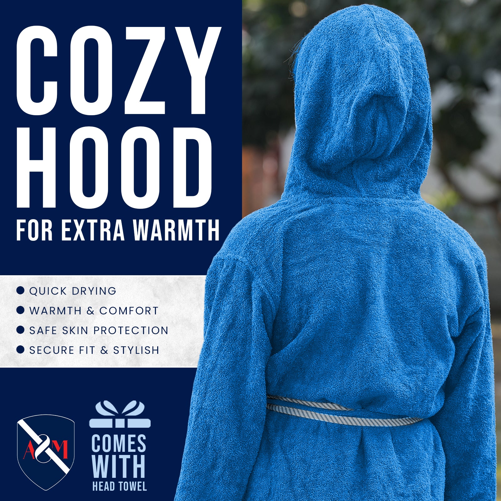 Kids Bathrobe Piping