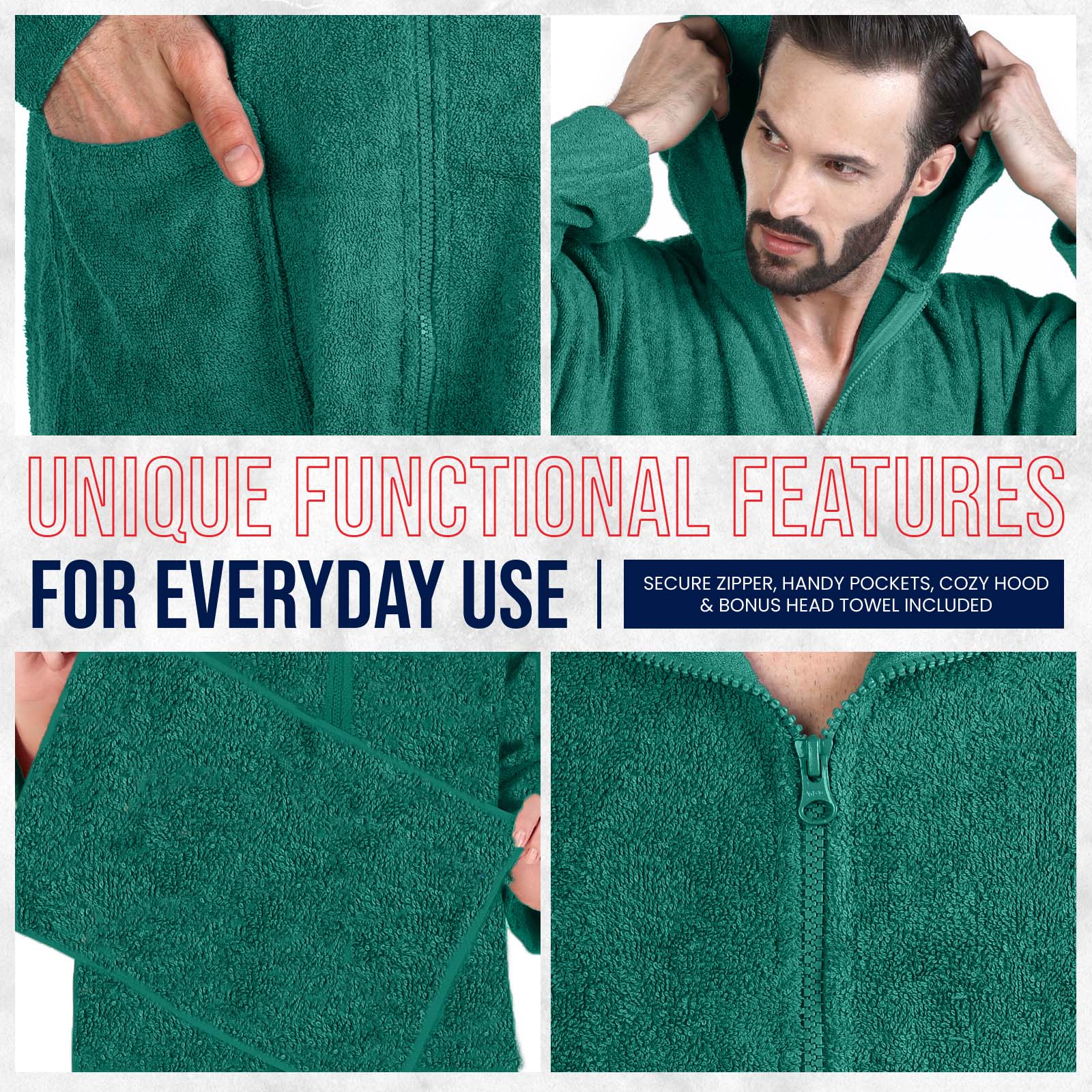 Adult Bathrobe Zipper