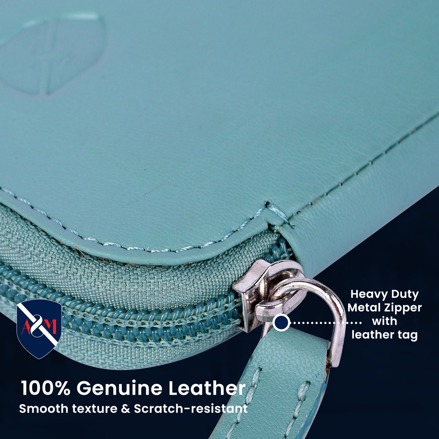 ALLEN & MATE Genuine Leather Travel Phone Sleeve & Passport Case – Slim Mobile Pouch Fits iPhone 17/17 Pro/17 Pro Max, 16/16 Plus/16 Pro/16 Pro Max, 15 Samsung Android – Travel Wallet