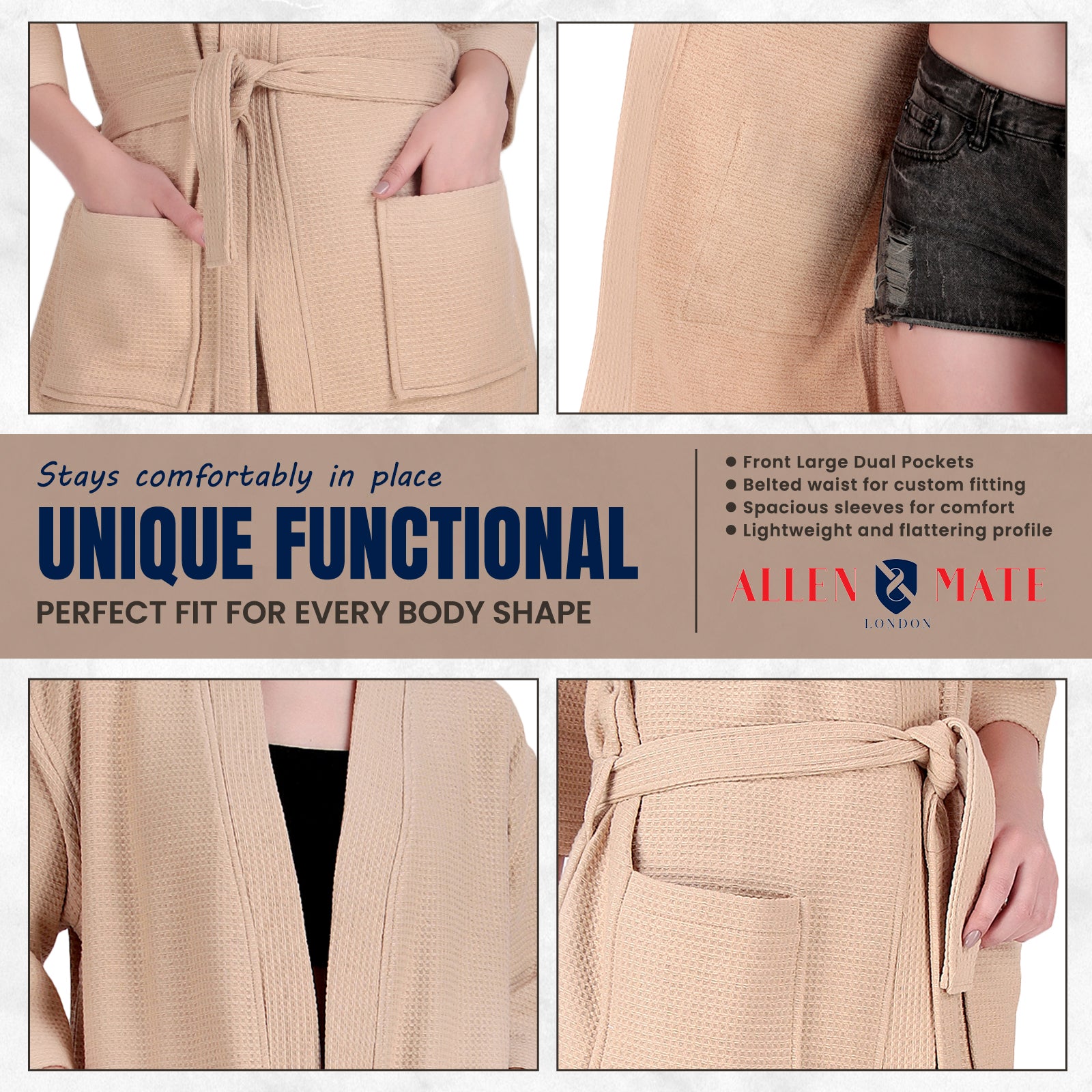 Ladies Bathrobe Waffle