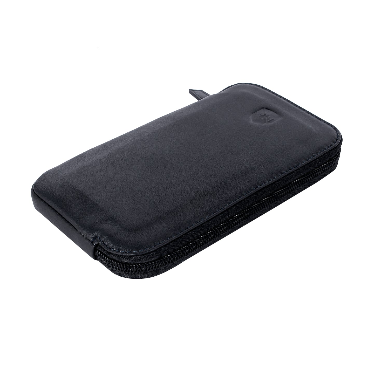 ALLEN & MATE Genuine Leather Travel Phone Sleeve & Passport Case – Slim Mobile Pouch Fits iPhone 17/17 Pro/17 Pro Max, 16/16 Plus/16 Pro/16 Pro Max, 15 Samsung Android – Travel Wallet