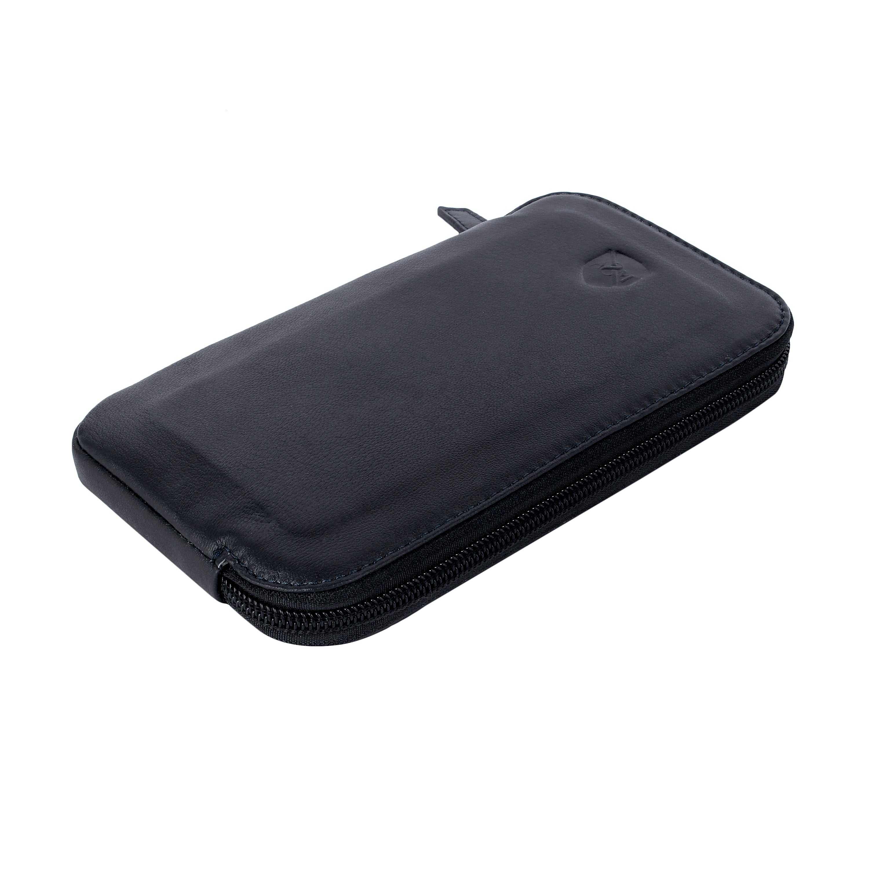 ALLEN & MATE Genuine Leather Travel Phone Sleeve & Passport Case – Slim Mobile Pouch Fits iPhone 17/17 Pro/17 Pro Max, 16/16 Plus/16 Pro/16 Pro Max, 15 Samsung Android – Travel Wallet