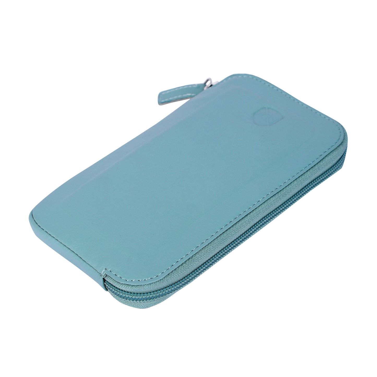 ALLEN & MATE Genuine Leather Travel Phone Sleeve & Passport Case – Slim Mobile Pouch Fits iPhone 17/17 Pro/17 Pro Max, 16/16 Plus/16 Pro/16 Pro Max, 15 Samsung Android – Travel Wallet