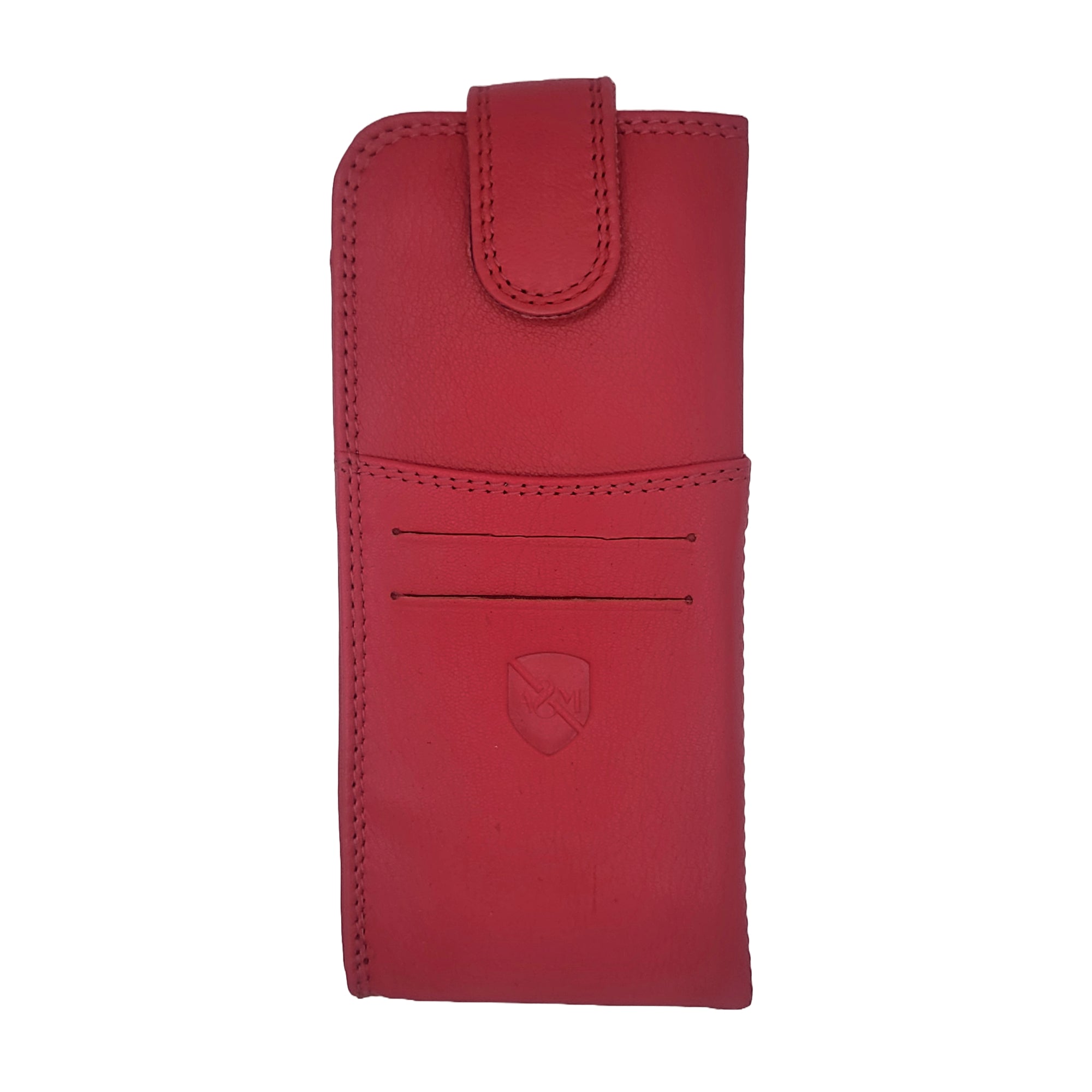 ALLEN & MATE 100% Leather Slim Glasses Case for Reading and Computer Glasses for Men/Women with Optional Inbuilt Card Holder