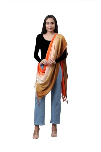 ALLEN & MATE Handcrafted Soft Pashmina Shawl Scarf Wrap Stole for Women in Solid Colors