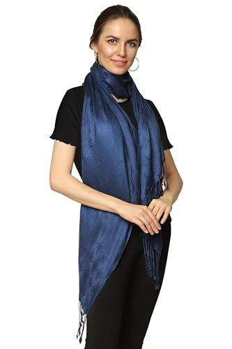 ALLEN & MATE Handcrafted Soft Pashmina Shawl Scarf Wrap Stole for Women in Solid Colors