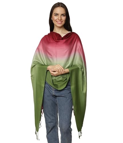 ALLEN & MATE Handcrafted Soft Pashmina Shawl Scarf Wrap Stole for Women in Solid Colors