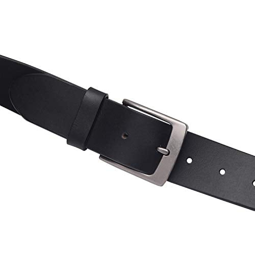 ALLEN & MATE Leather Belts for Men Anti-scratched Buckle Soft Men's Belts for Casual Jeans Dress