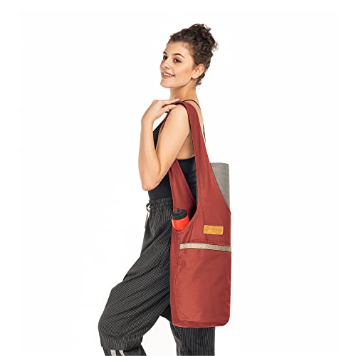 ALLEN & MATE Large Yoga Mat Bag with Side Pocket and Zipper Pocket, Fit Most Size Mats