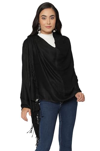 ALLEN & MATE Handcrafted Soft Pashmina Shawl Scarf Wrap Stole for Women in Solid Colors