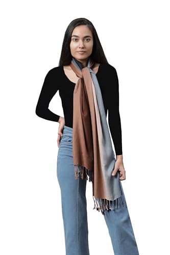 ALLEN & MATE Handcrafted Soft Pashmina Shawl Scarf Wrap Stole for Women in Solid Colors