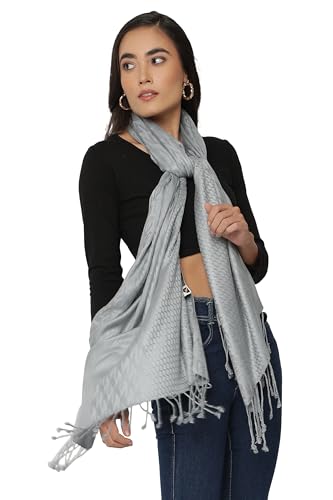 ALLEN & MATE Handcrafted Soft Pashmina Shawl Scarf Wrap Stole for Women in Solid Colors