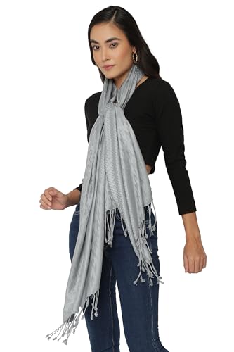 ALLEN & MATE Handcrafted Soft Pashmina Shawl Scarf Wrap Stole for Women in Solid Colors