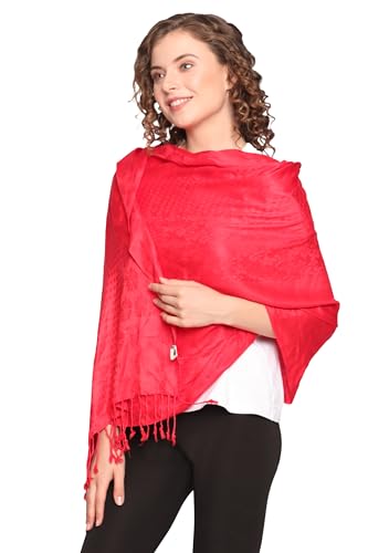 ALLEN & MATE Handcrafted Soft Pashmina Shawl Scarf Wrap Stole for Women in Solid Colors