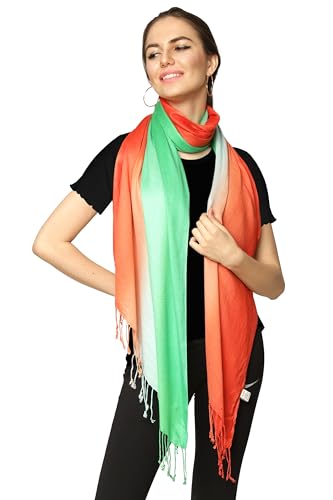 ALLEN & MATE Handcrafted Soft Pashmina Shawl Scarf Wrap Stole for Women in Solid Colors