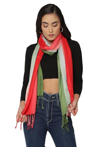 ALLEN & MATE Handcrafted Soft Pashmina Shawl Scarf Wrap Stole for Women in Solid Colors