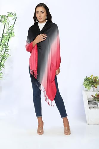 ALLEN & MATE Handcrafted Soft Pashmina Shawl Scarf Wrap Stole for Women in Solid Colors