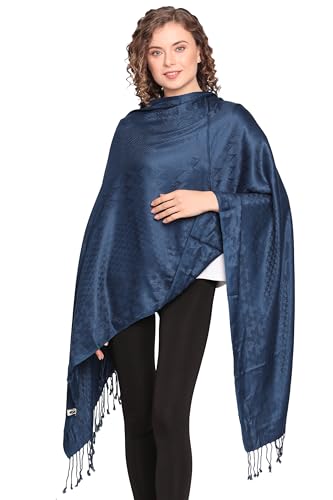 ALLEN & MATE Handcrafted Soft Pashmina Shawl Scarf Wrap Stole for Women in Solid Colors
