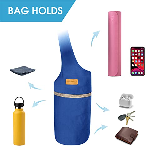 ALLEN & MATE Large Yoga Mat Bag with Side Pocket and Zipper Pocket, Fit Most Size Mats