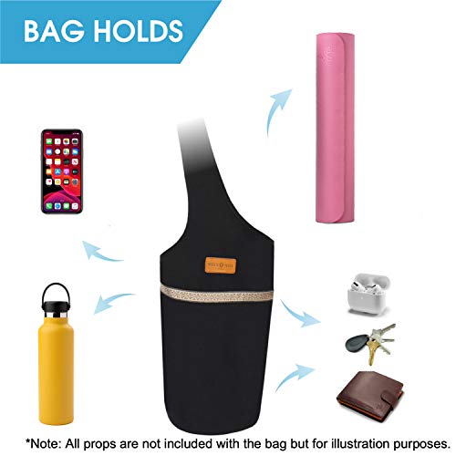 ALLEN & MATE Large Yoga Mat Bag with Side Pocket and Zipper Pocket, Fit Most Size Mats