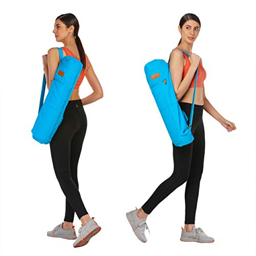 ALLEN & MATE Yoga Mat Bag and Carriers for Women and Men with Face Towel - Portable Multifunction Storage Pockets Canvas Yoga Bags