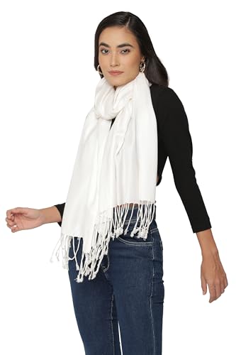 ALLEN & MATE Handcrafted Soft Pashmina Shawl Scarf Wrap Stole for Women in Solid Colors