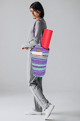 ALLEN & MATE Large Yoga Mat Bag with Side Pocket and Zipper Pocket, Fit Most Size Mats
