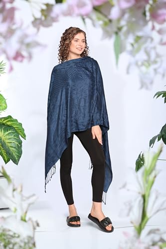ALLEN & MATE Handcrafted Soft Pashmina Shawl Scarf Wrap Stole for Women in Solid Colors