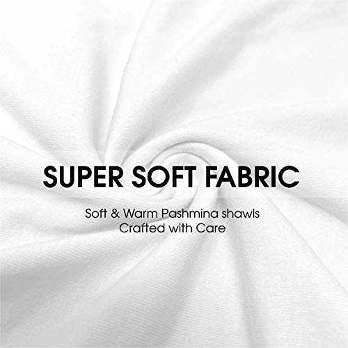 ALLEN & MATE Handcrafted Soft Pashmina Shawl Scarf Wrap Stole for Women in Solid Colors