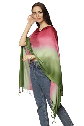 ALLEN & MATE Handcrafted Soft Pashmina Shawl Scarf Wrap Stole for Women in Solid Colors