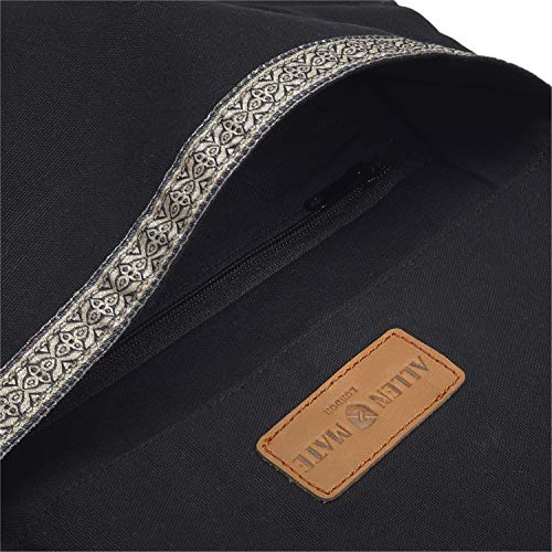 ALLEN & MATE Large Yoga Mat Bag with Side Pocket and Zipper Pocket, Fit Most Size Mats