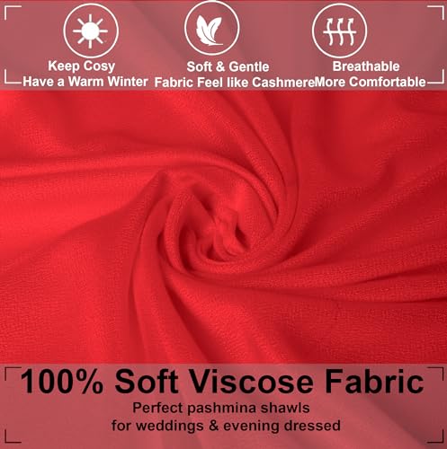 ALLEN & MATE Handcrafted Soft Pashmina Shawl Scarf Wrap Stole for Women in Solid Colors