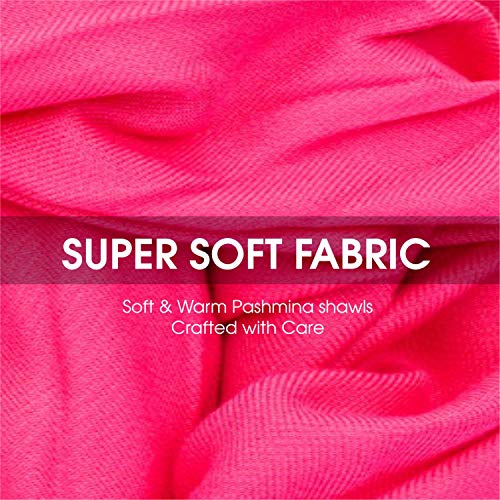 ALLEN & MATE Handcrafted Soft Pashmina Shawl Scarf Wrap Stole for Women in Solid Colors