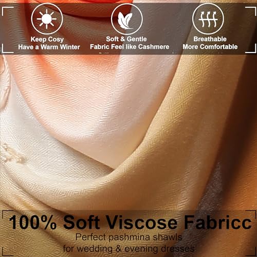 ALLEN & MATE Handcrafted Soft Pashmina Shawl Scarf Wrap Stole for Women in Solid Colors