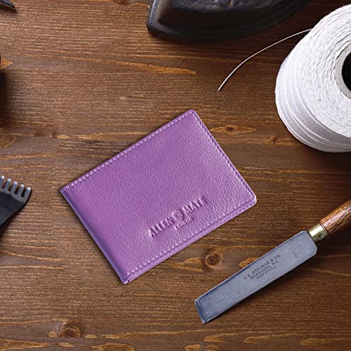 ALLEN & MATE Genuine Leather Bus Pass Travel Card Holder/Driving License Oyster, Minimalist Wallet Credit Card Holder