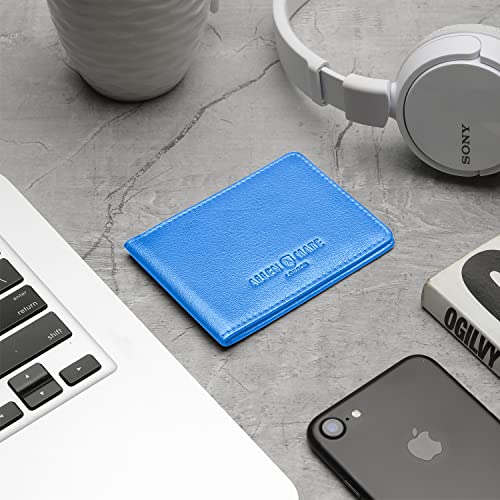 ALLEN & MATE Genuine Leather Bus Pass Travel Card Holder/Driving License Oyster, Minimalist Wallet Credit Card Holder