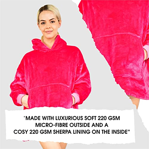 ALLEN & MATE Hoodie Blanket for Kids Adults, Oversized Blanket Hoodie, Warm Dressing Gown, Soft Fleece Hooded Robe, Gifts for Boys Girls Teens Adults