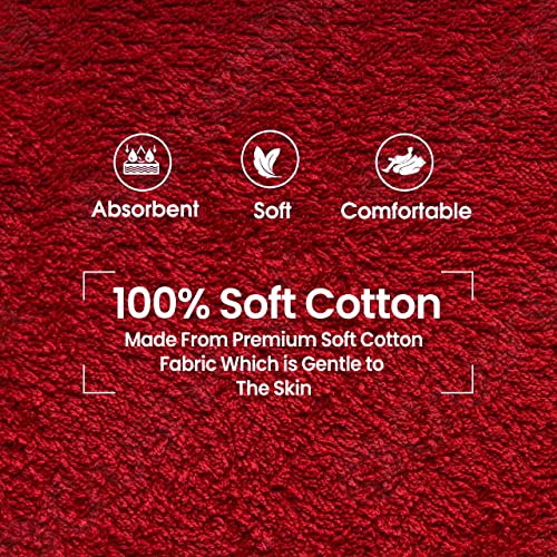 ALLEN & MATE Children 100% Cotton Hooded Bathrobe for Kids Boys Girls Soft Terry Towel Dressing Gown 2-13 Years