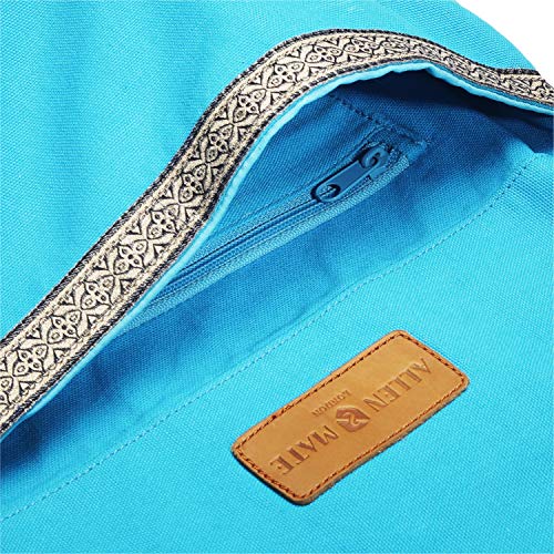 ALLEN & MATE Large Yoga Mat Bag with Side Pocket and Zipper Pocket, Fit Most Size Mats
